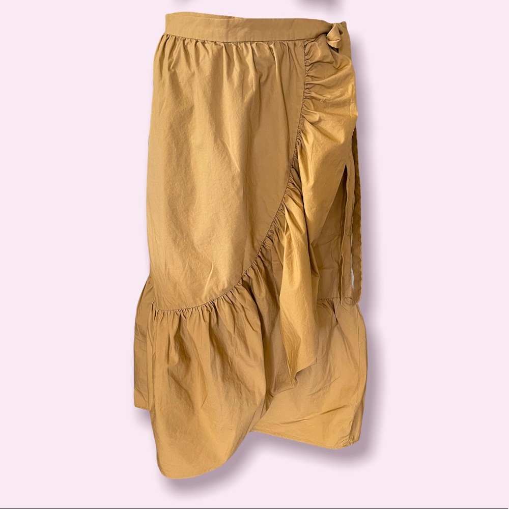 J. Crew Tan Midi Skirt